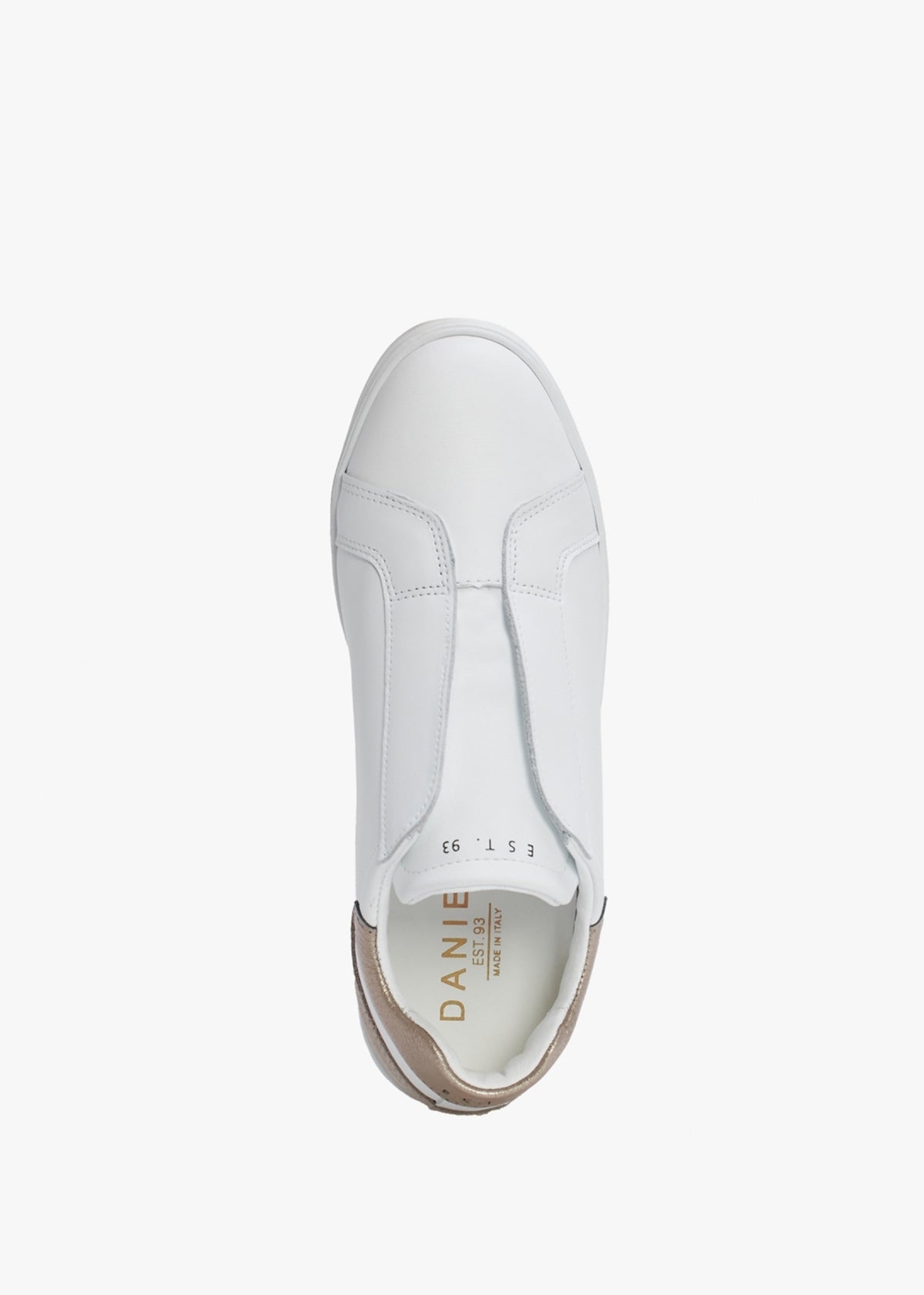 Sibslip Gold Leather Flatform Trainers