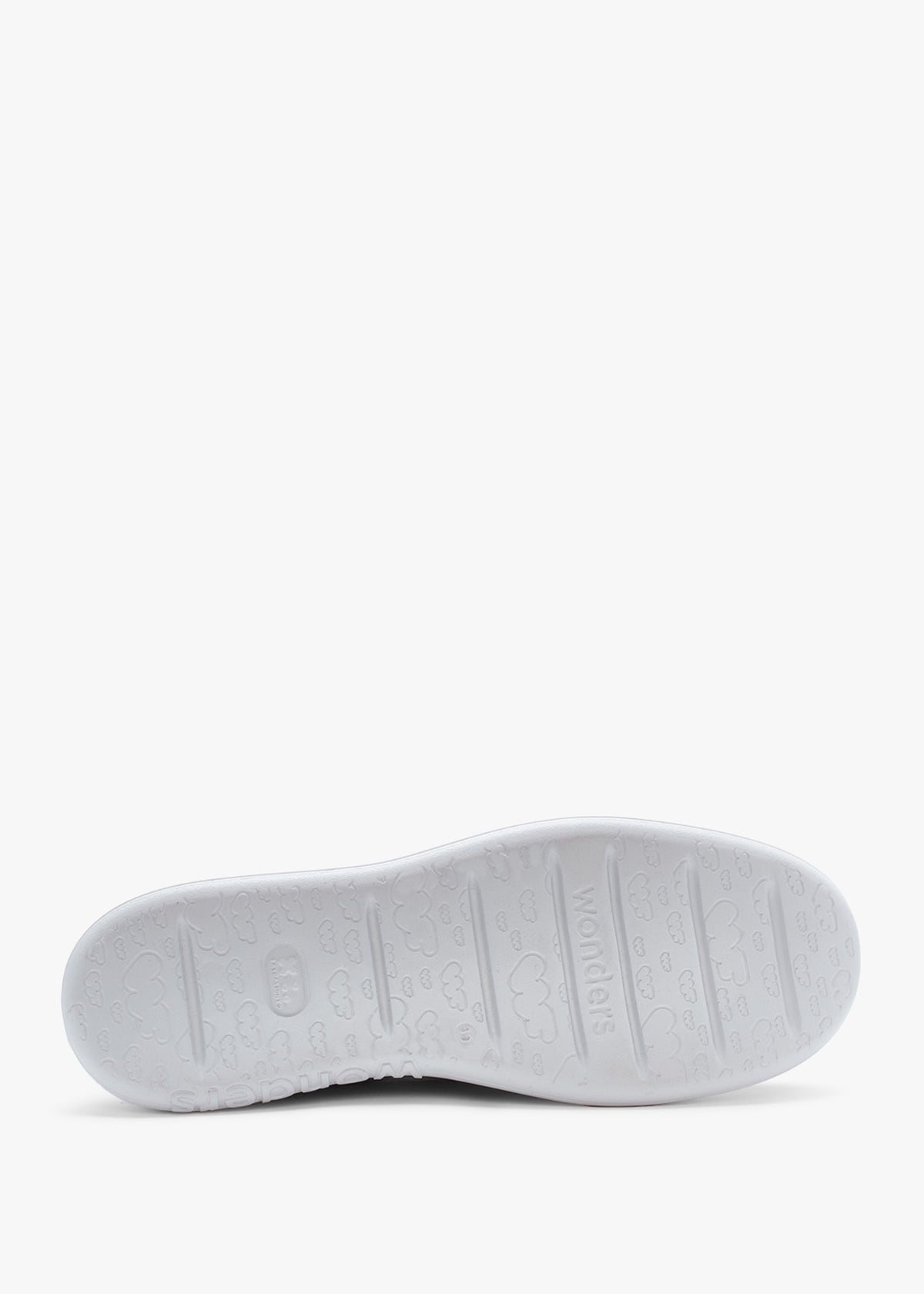 Aria Beige Leather Perforated Flatform Trainers