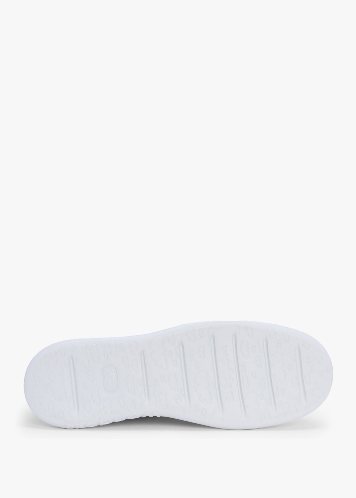 Aria White Leather Perforated Flatform Trainers