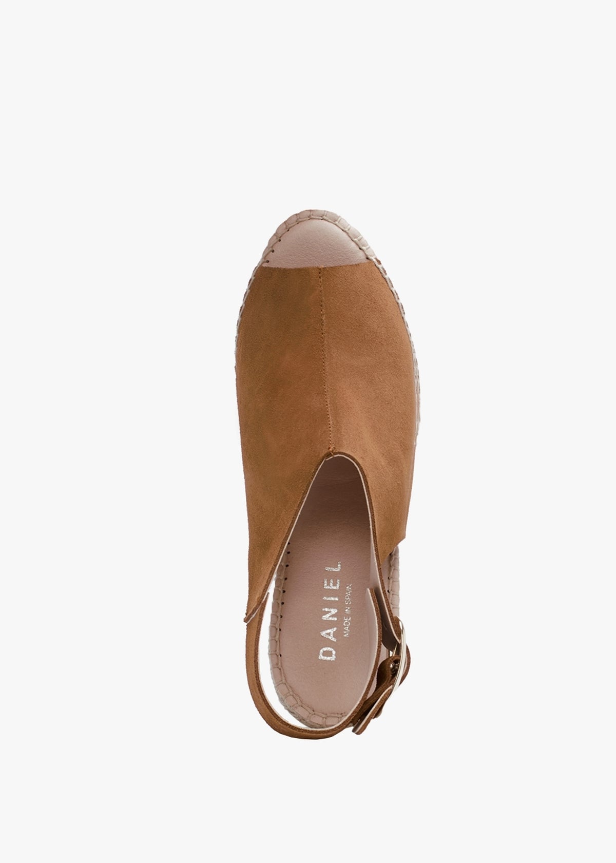 Kathie Tan Suede Peep Toe Sling Back Wedge Espadrilles
