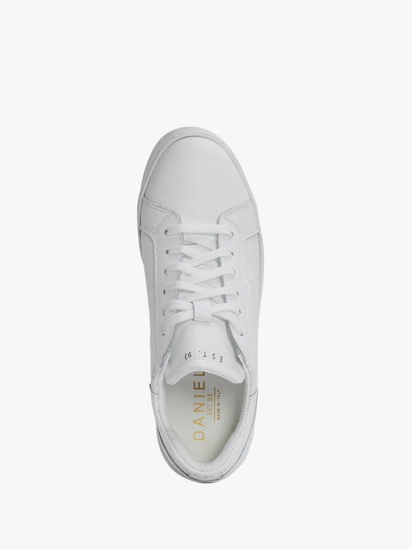 Siblace White Leather Flatform Trainers