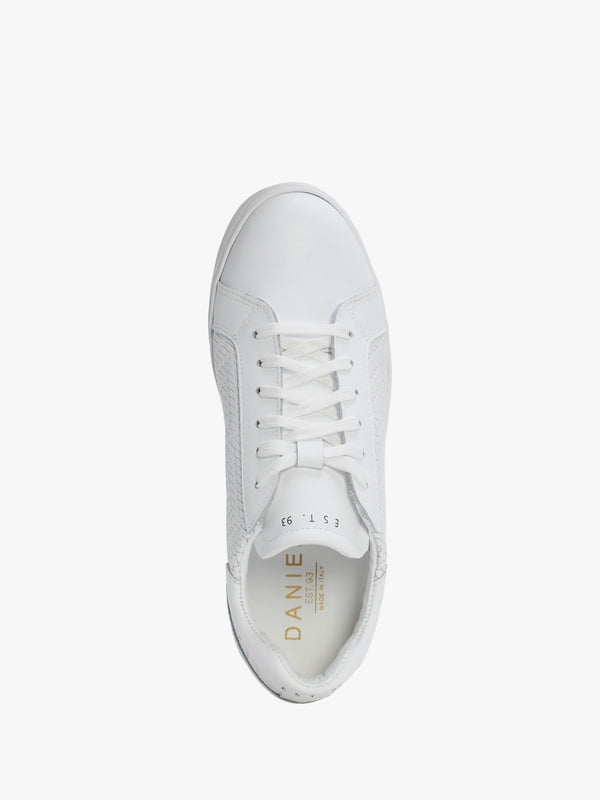 Sibwoven White Leather Flatform Trainers