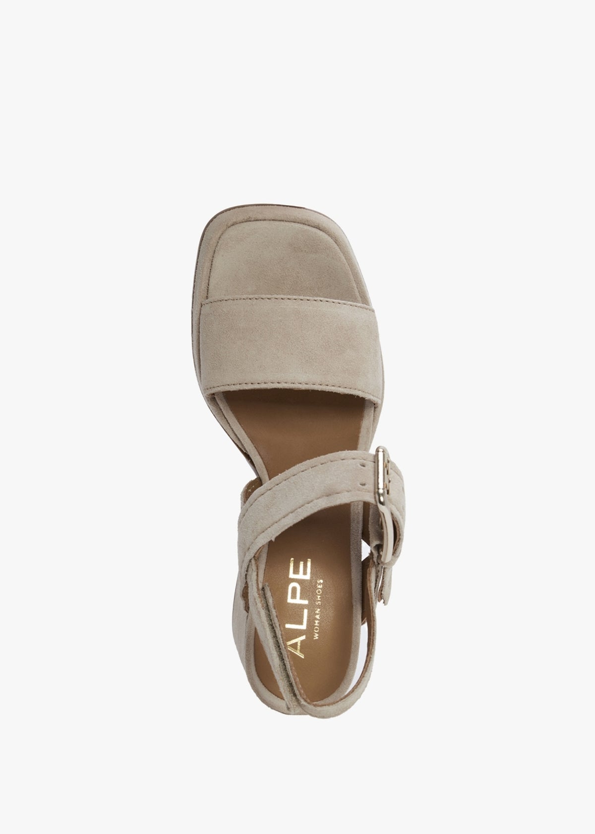 Fresno Beige Suede Block Heel Sandals