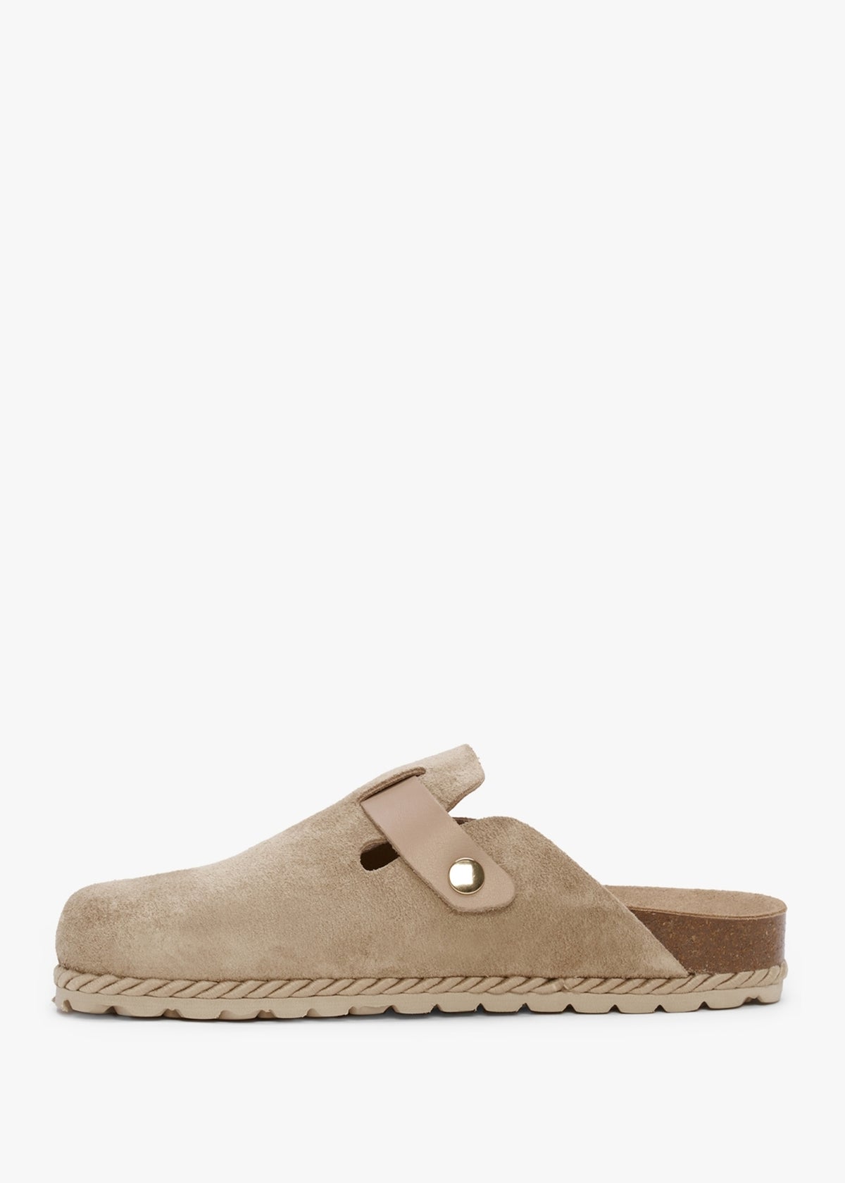 Iclog Rope Beige Suede Clogs