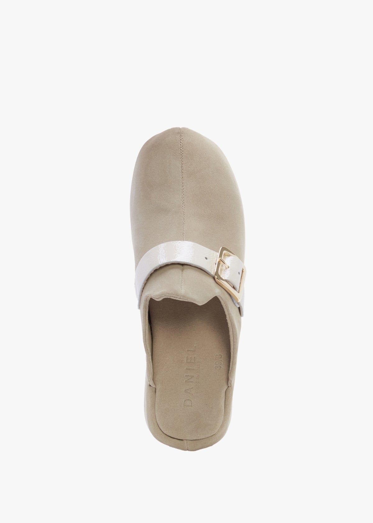Nevio Taupe Suede Flatform Clogs