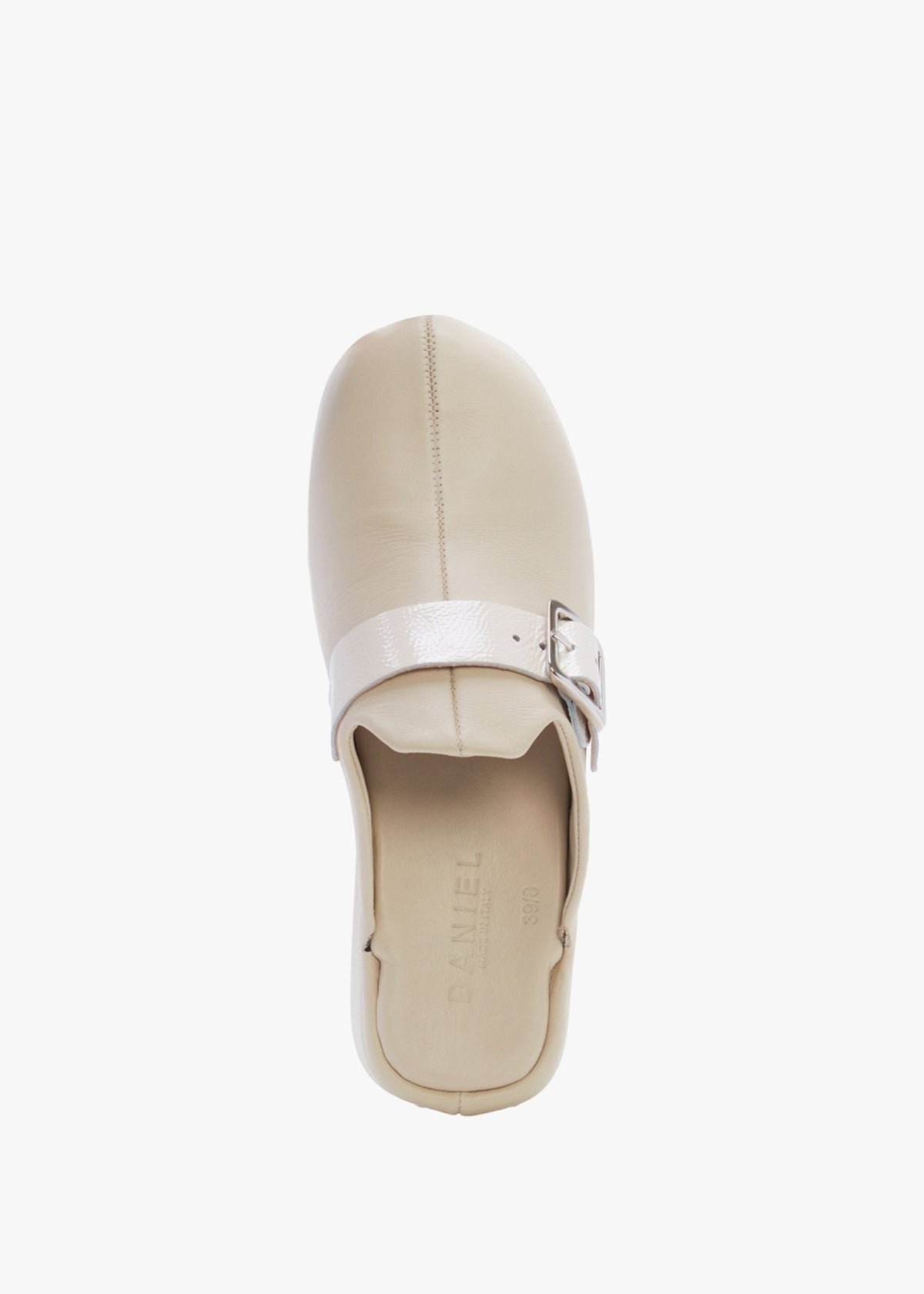 Nevio Cream Leather Flatform Clogs