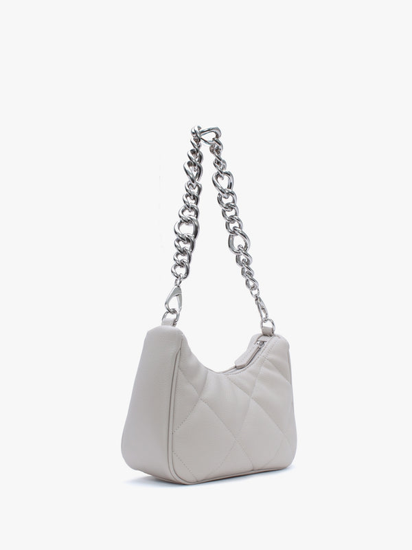Cold Relove Recycle Beige Quilted Cross-Body Bag