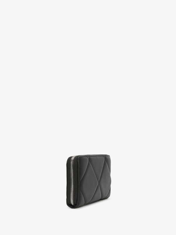 Cold Relove Recycle Nero Quilted Zip Around Wallet