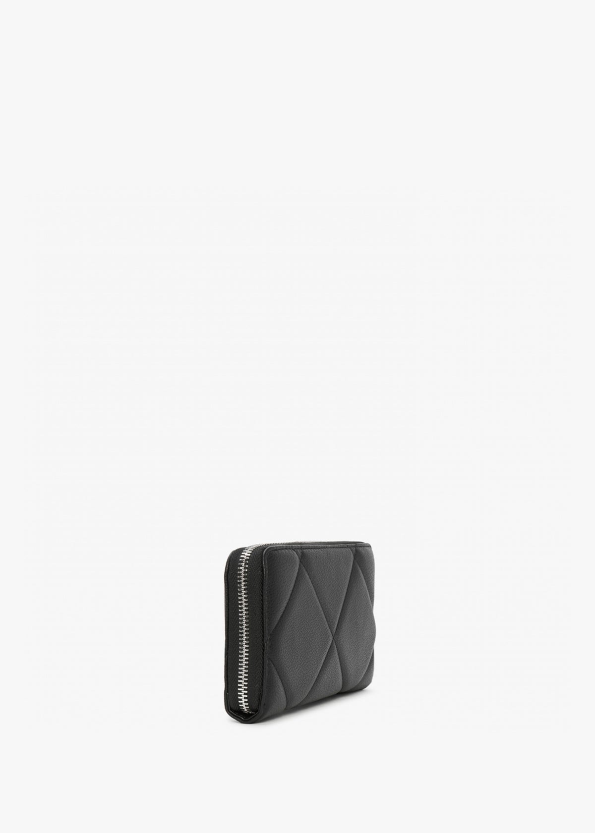 Cold Relove Recycle Nero Quilted Zip Around Wallet