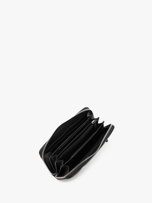 Cold Relove Recycle Nero Quilted Zip Around Wallet