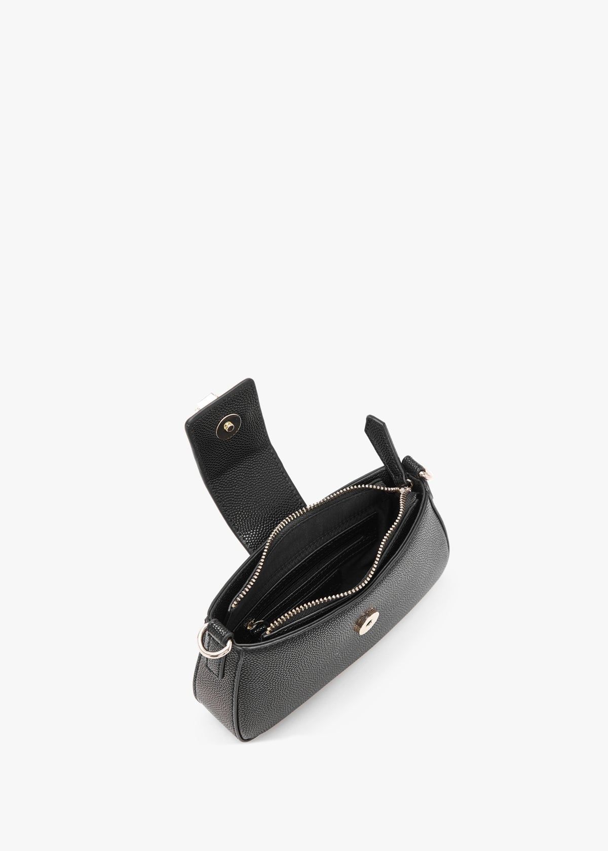 Divina Nero Gold Baguette Bag