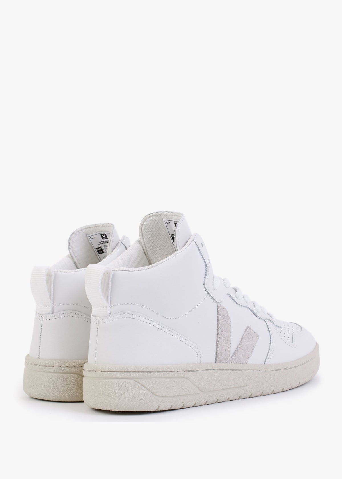 V-15 Leather Extra White Natural High-Top Trainers