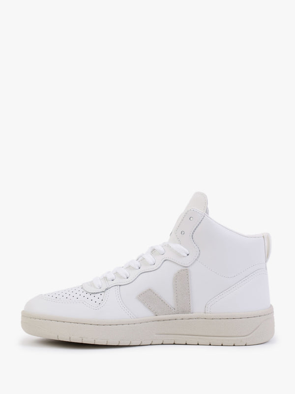 V-15 Leather Extra White Natural High-Top Trainers