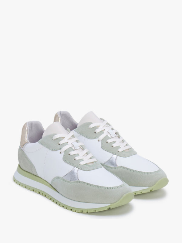 Volly Green Suede & Leather Trainers