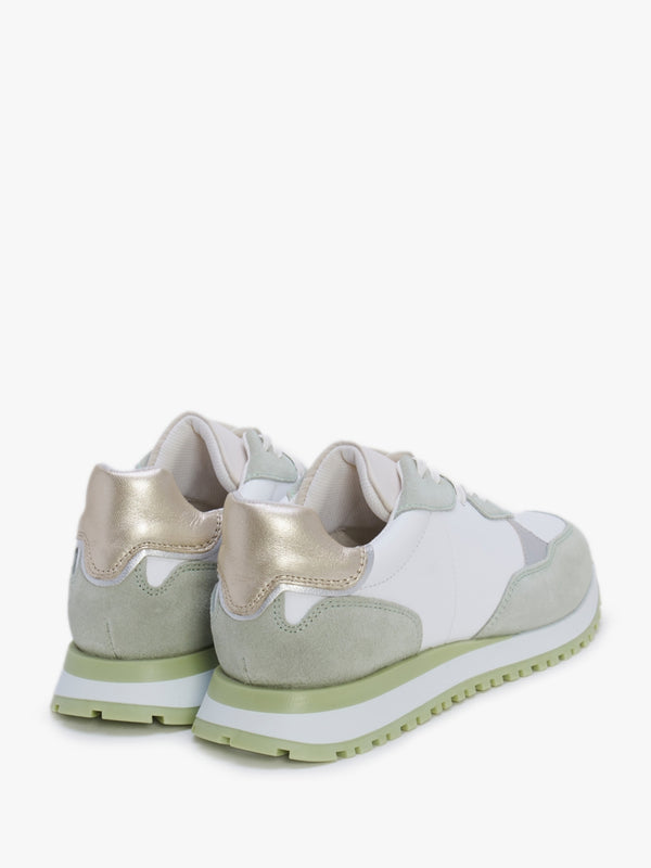 Volly Green Suede & Leather Trainers
