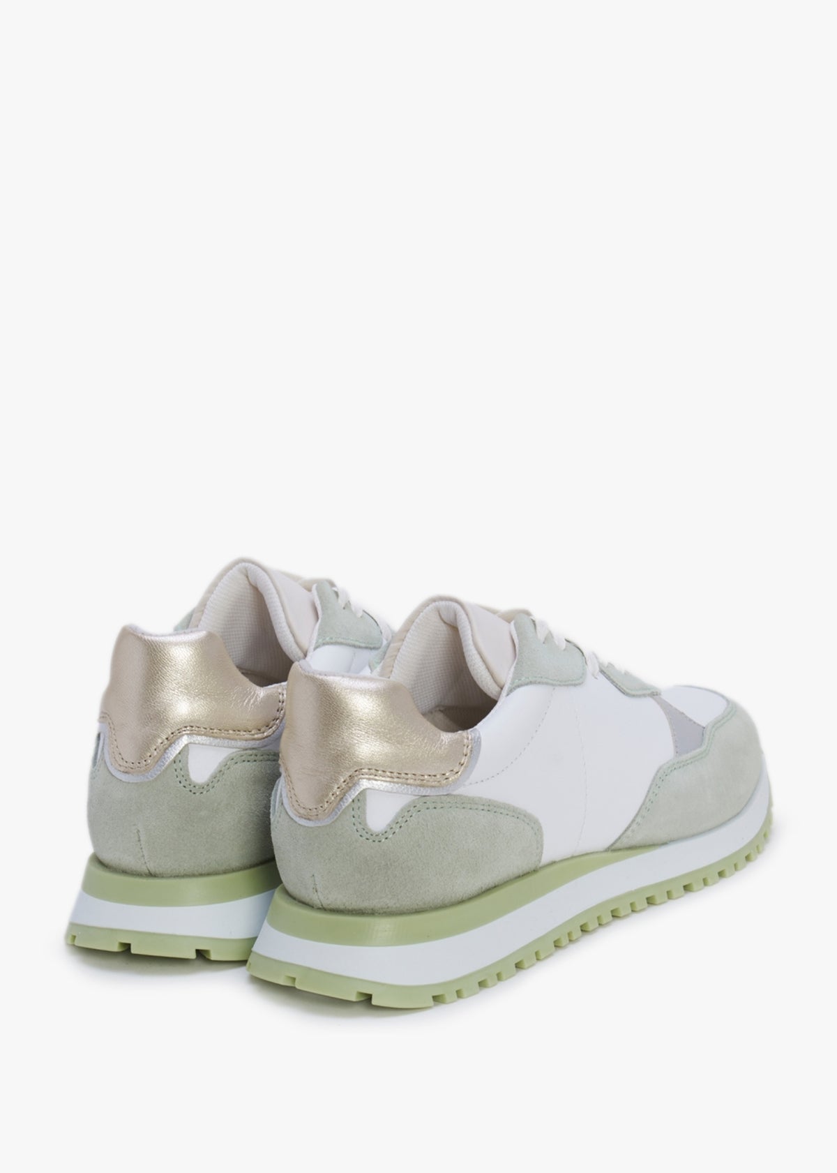 Volly Green Suede & Leather Trainers