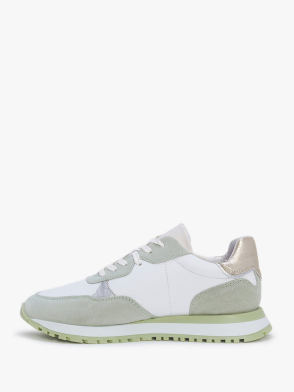 Volly Green Suede & Leather Trainers