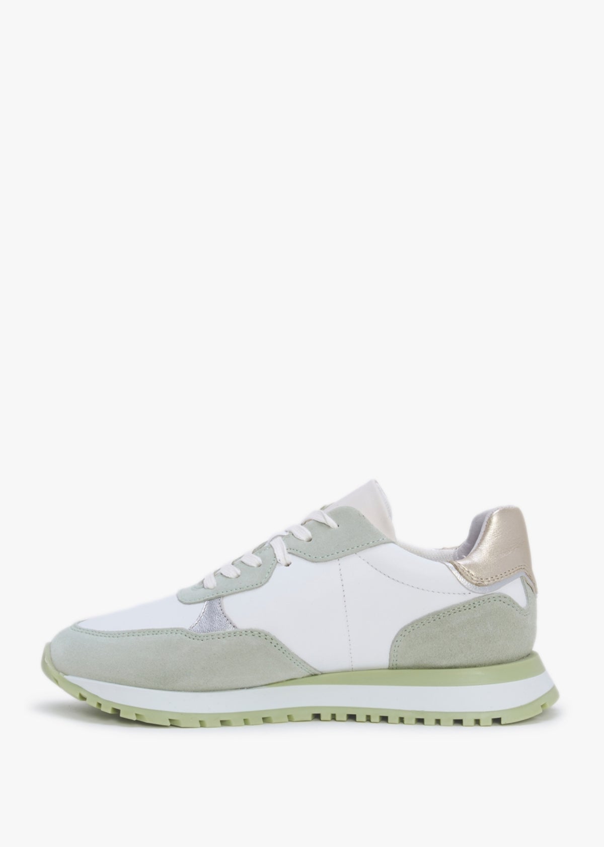 Volly Green Suede & Leather Trainers