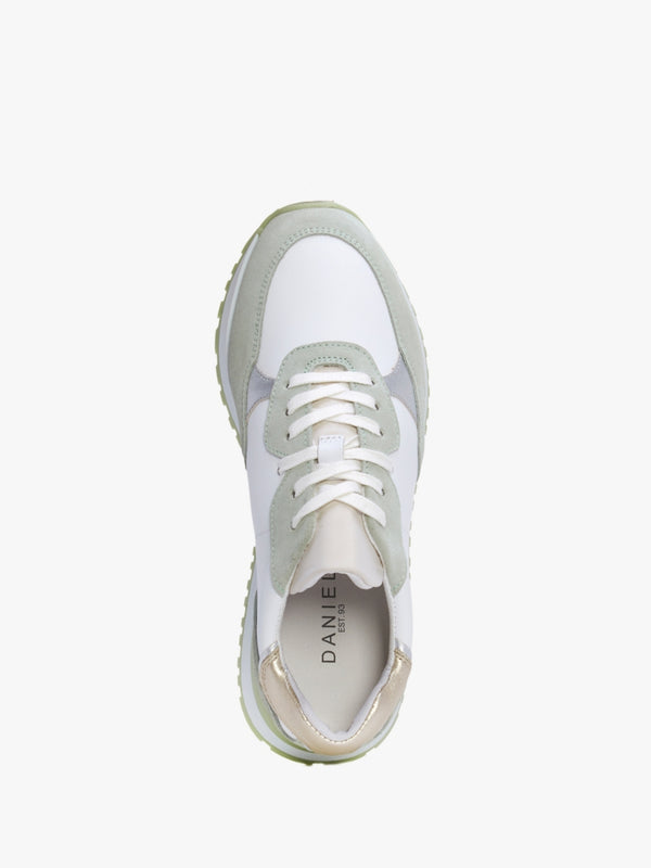 Volly Green Suede & Leather Trainers