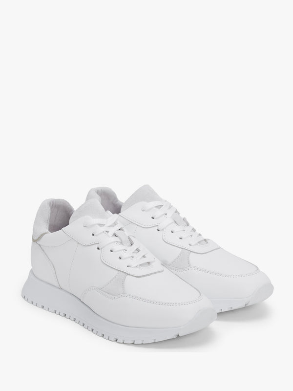Volly White Suede & Leather Trainers
