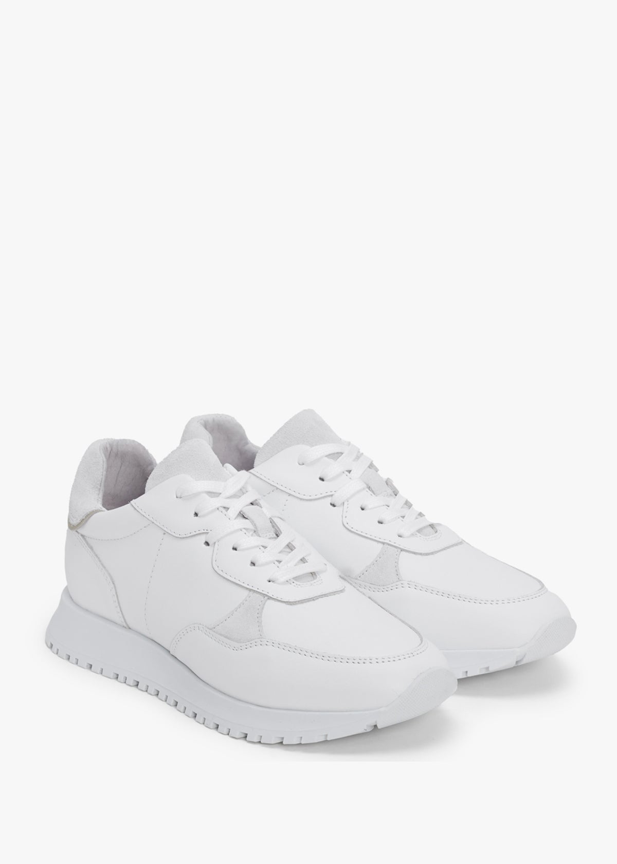 Volly White Suede & Leather Trainers