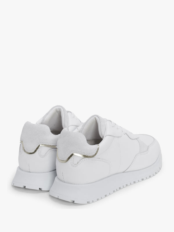 Volly White Suede & Leather Trainers