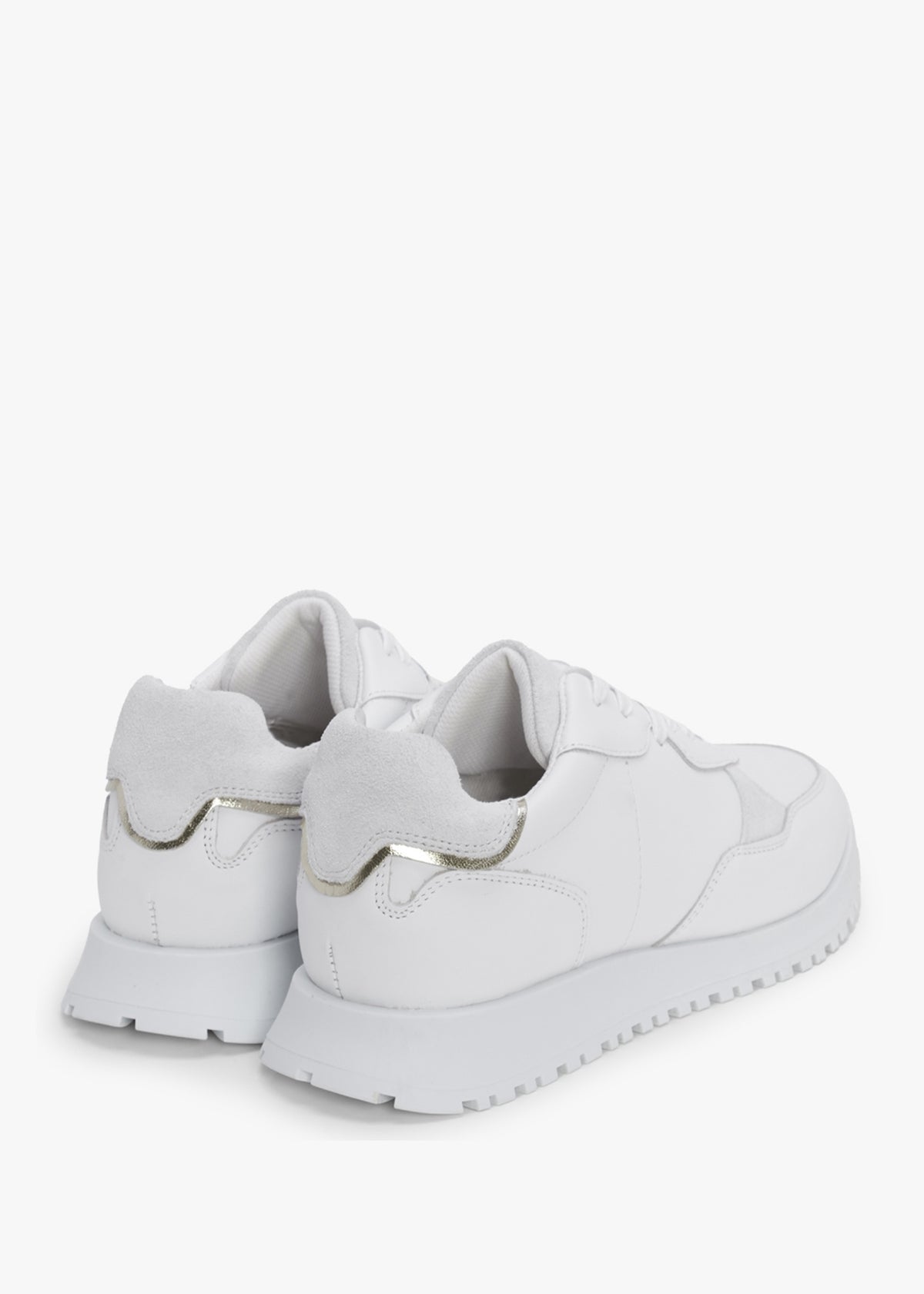 Volly White Suede & Leather Trainers