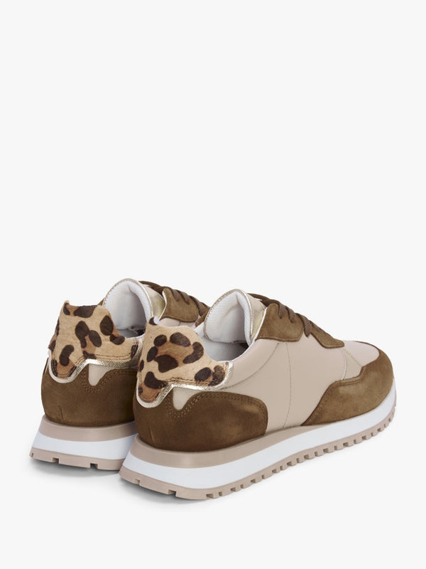 Volly Beige Suede & Leather Trainers