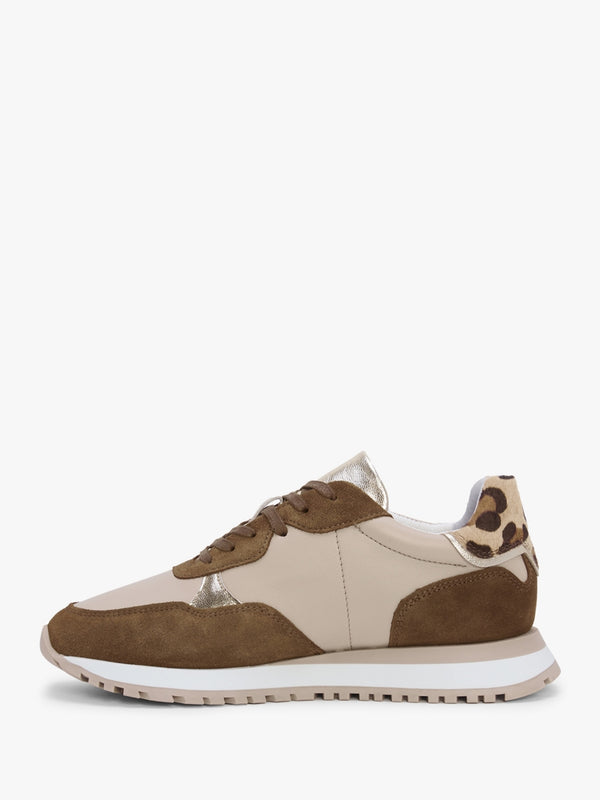 Volly Beige Suede & Leather Trainers