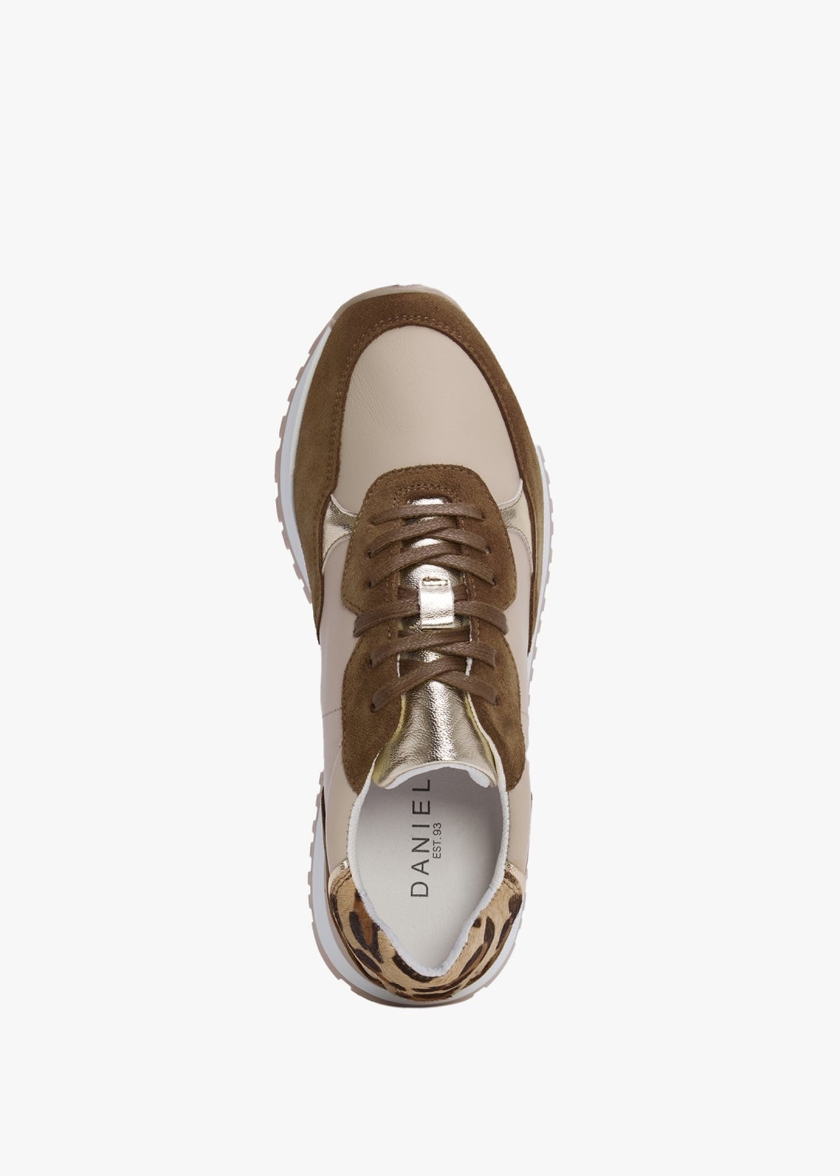 Volly Beige Suede & Leather Trainers