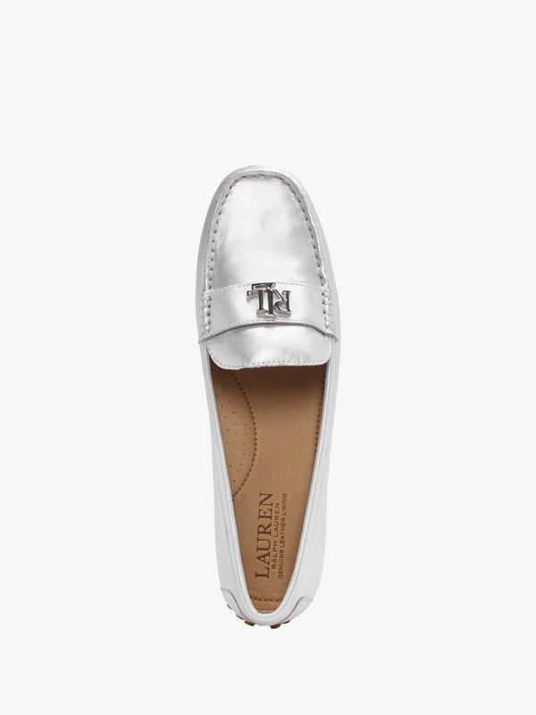 Barnsbury Bright Silver Leather Loafers