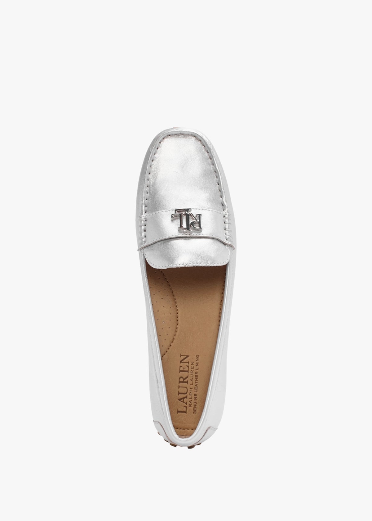 Barnsbury Bright Silver Leather Loafers