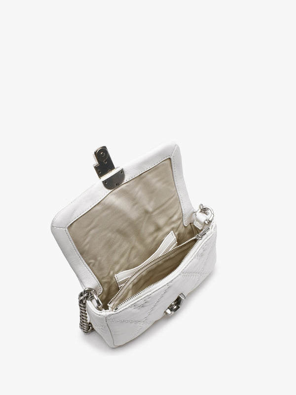 The Quilted Leather J Marc Mini Cotton Shoulder Bag