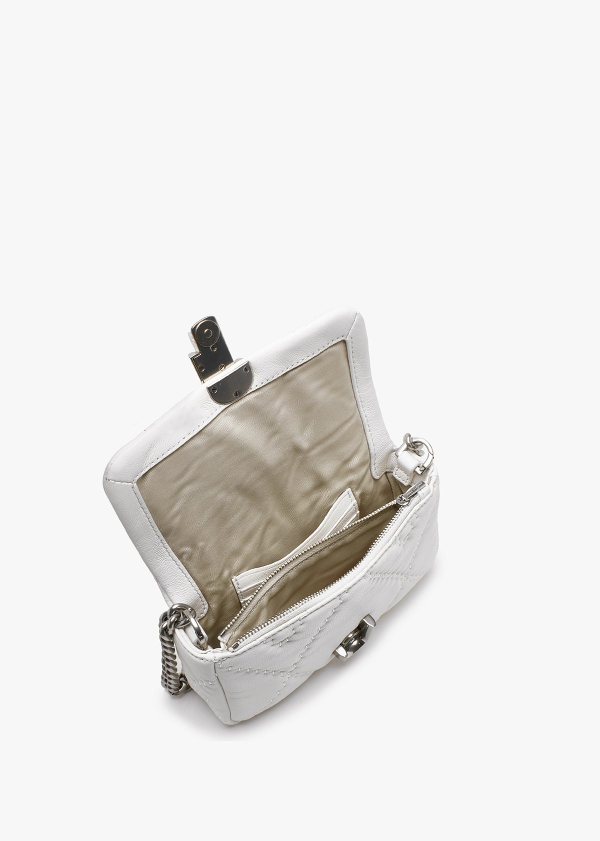 The Quilted Leather J Marc Mini Cotton Shoulder Bag