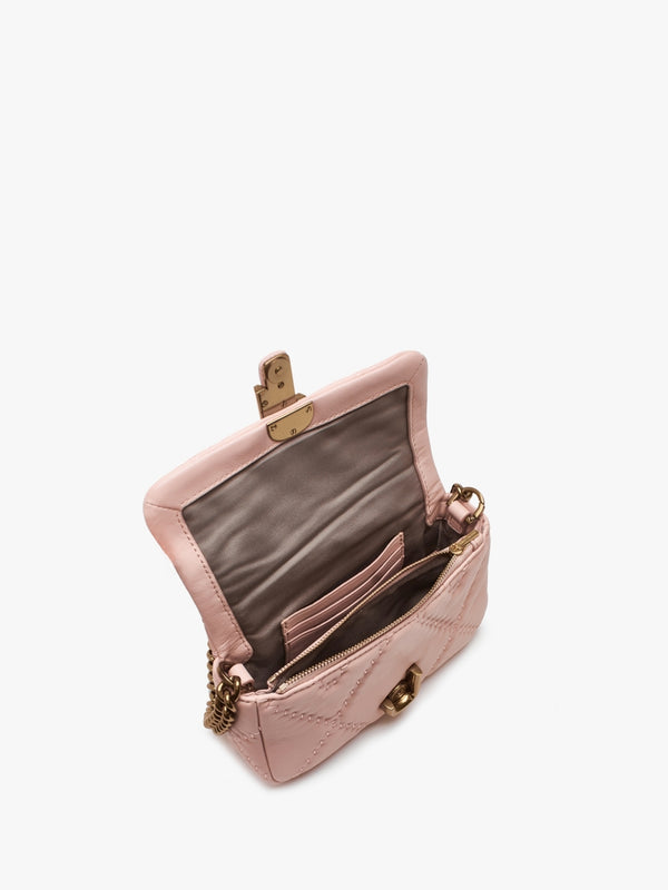 The Quilted Leather J Marc Mini Rose Shoulder Bag