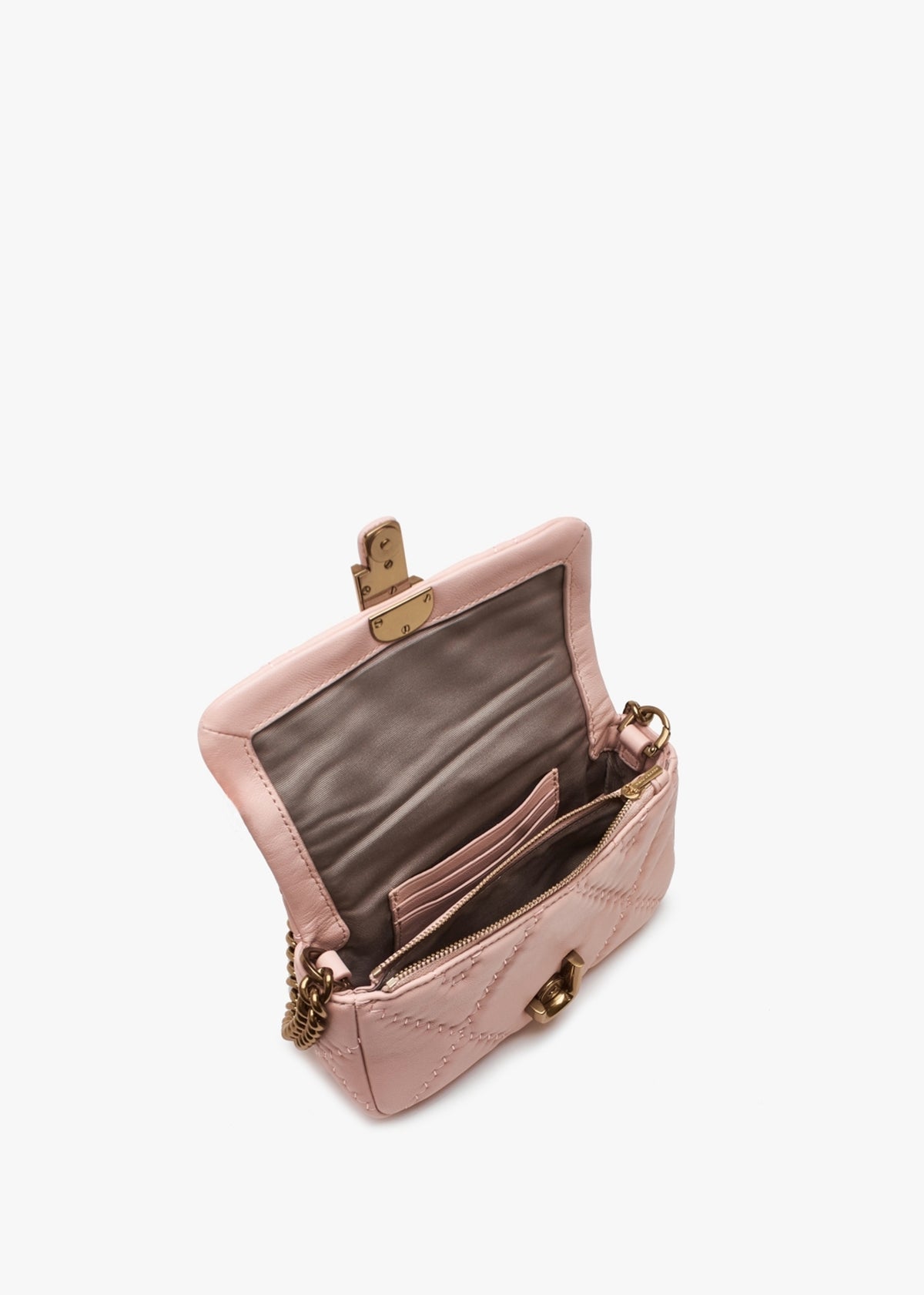 The Quilted Leather J Marc Mini Rose Shoulder Bag