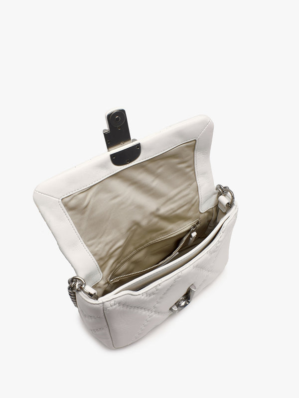 The Quilted Leather J Marc Cotton Shoulder Bag