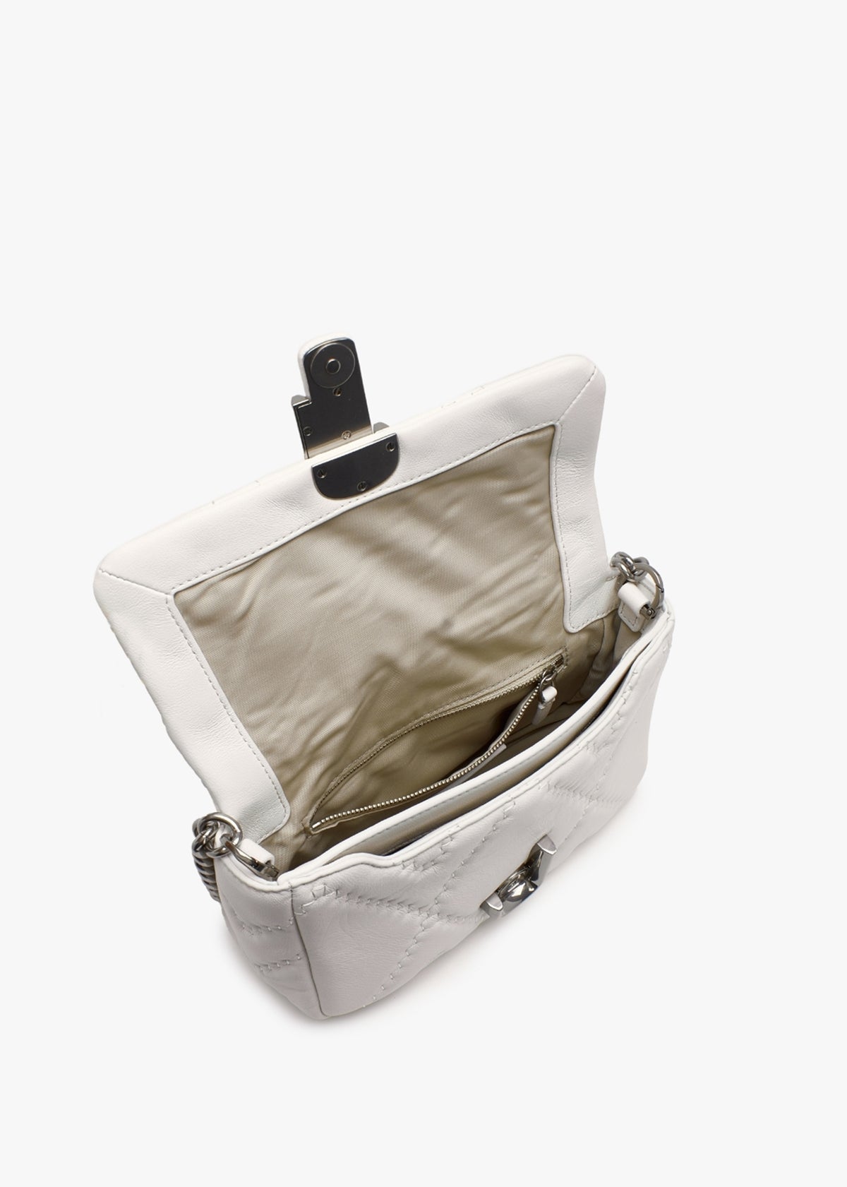 The Quilted Leather J Marc Cotton Shoulder Bag