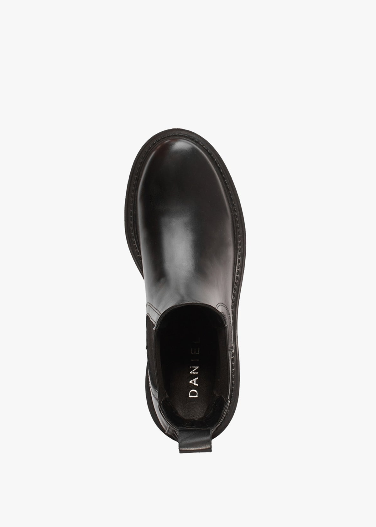Iris Black Leather Chain Detail Chelsea Boots