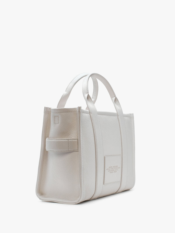 The Leather Medium Cotton Silver Tote Bag