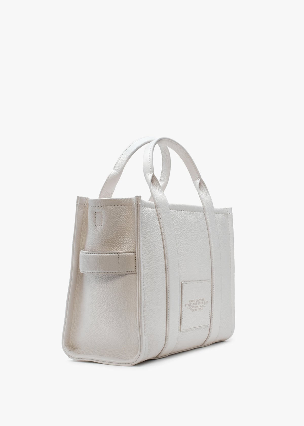 The Leather Medium Cotton Silver Tote Bag