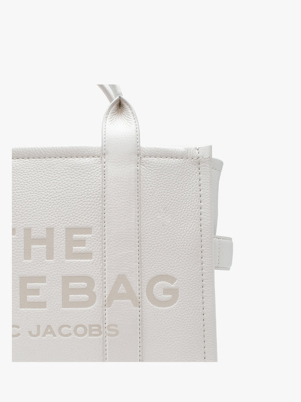 The Leather Medium Cotton Silver Tote Bag