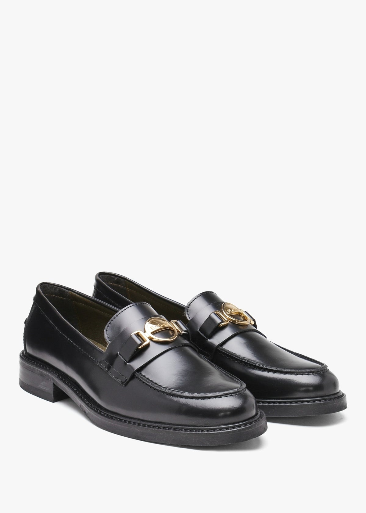 Barbury Black Leather Loafers