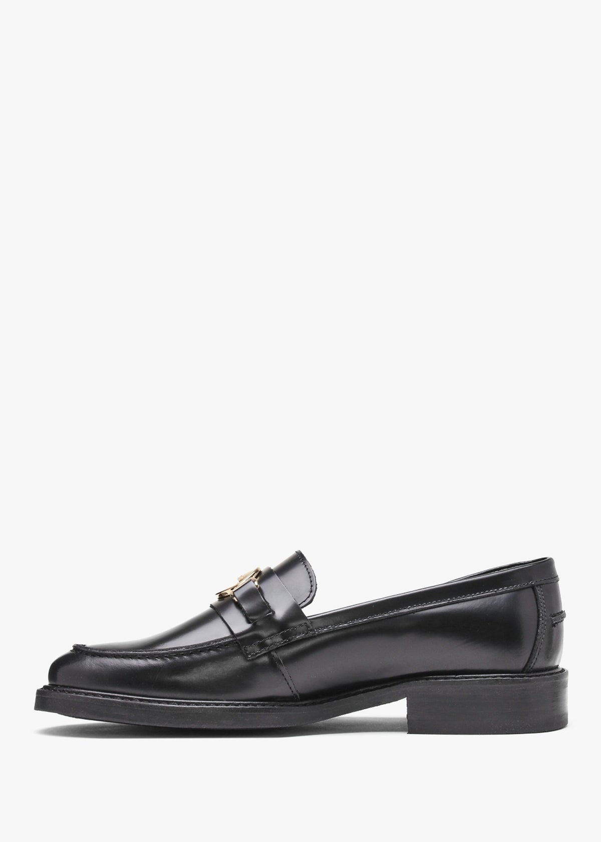 Barbury Black Leather Loafers