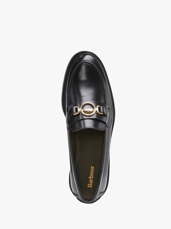 Barbury Black Leather Loafers