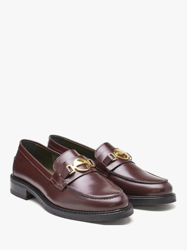 Barbury Bordeaux Leather Loafers
