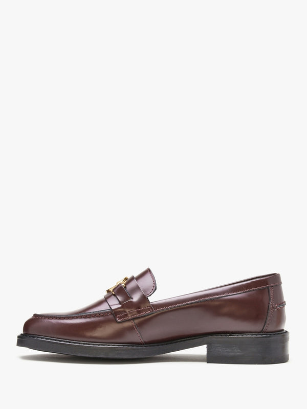 Barbury Bordeaux Leather Loafers