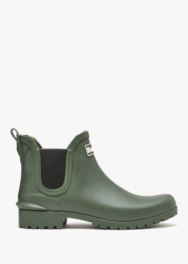 Wilton Olive Rubber Welly Boots