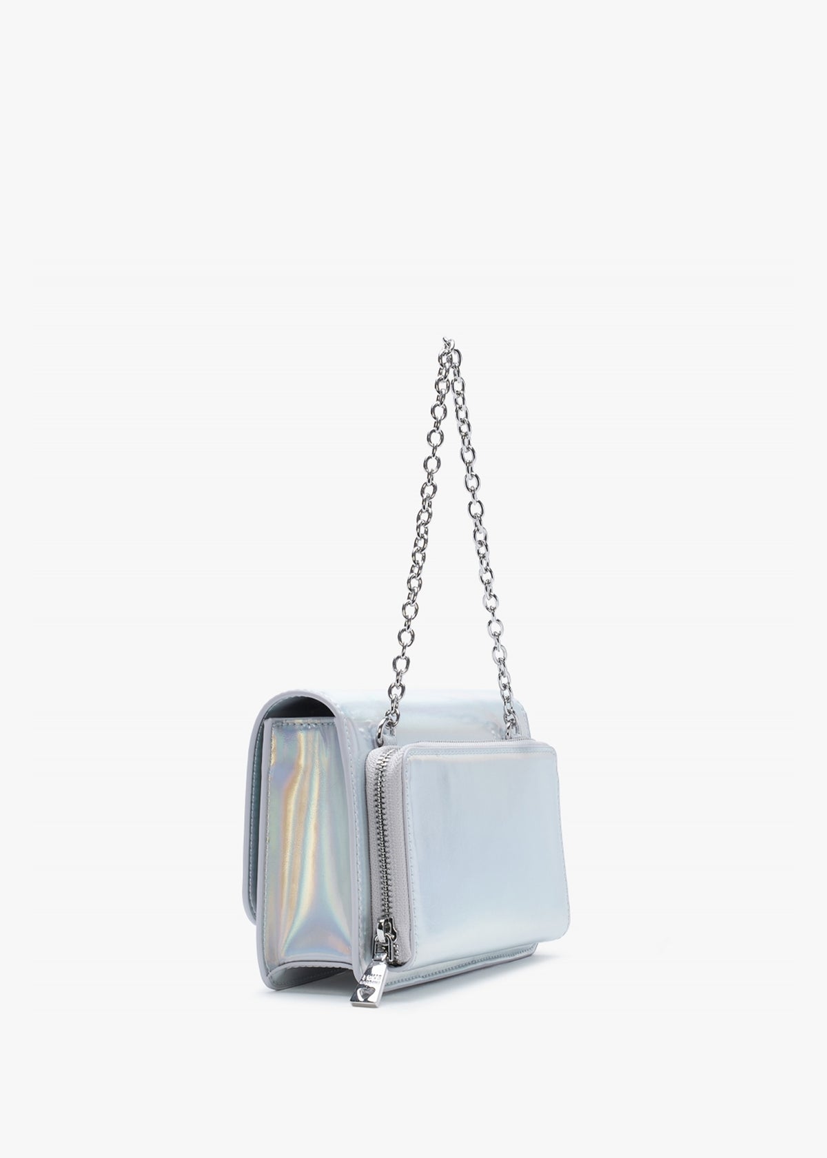 Diamond Rush Argento Holographic Shoulder Bag