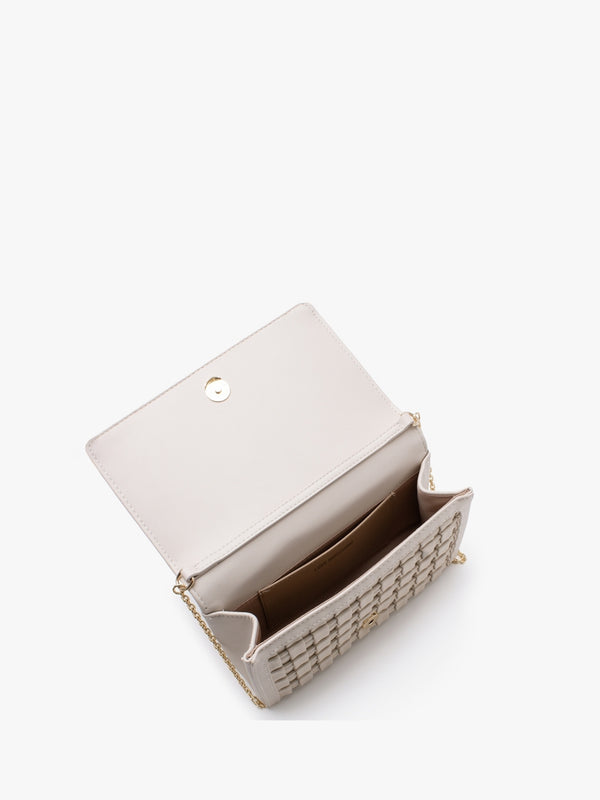Square Quilt Avorio Shoulder Bag
